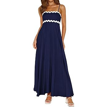 PRETTYGARDEN Womens Spaghetti Strap Maxi Dresses 2026 Summer Casual Sleeveless Smocked Boho A Lin... | Amazon (US)