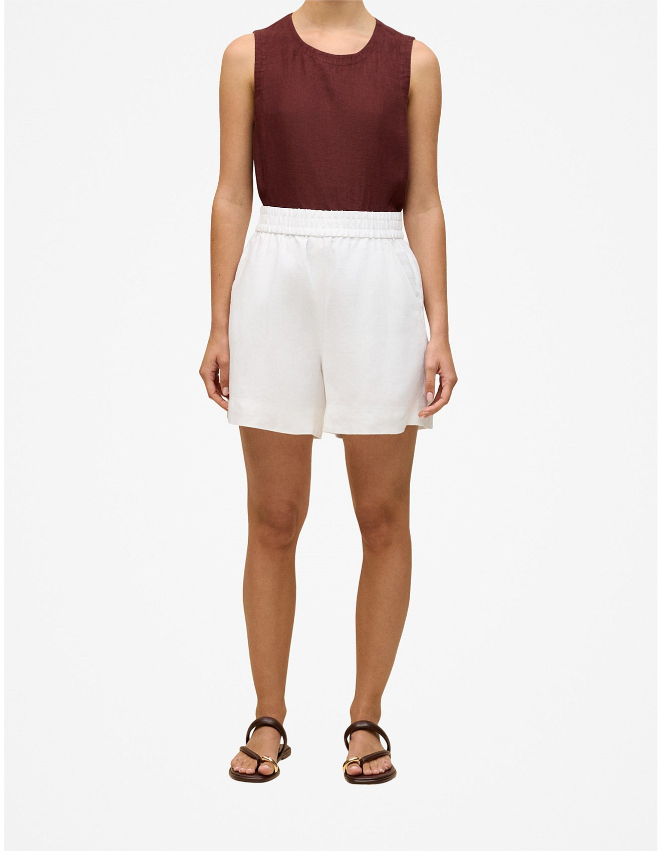 Linen Relaxed Pull On Short | David Jones (Australia & New Zealand)