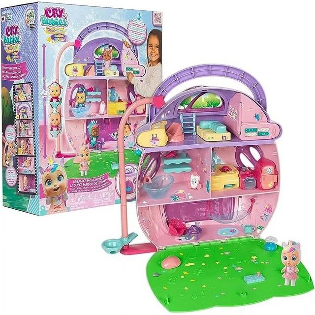 Cry Babies Magic Tears Dreamy's Mega House - 3 Stories, 25+ Accessories, Exclusive Doll, Lights a... | Walmart (US)