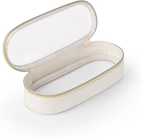 Clear Travel Makeup Brush Holder, Leather Makeup Brush Toiletry Bag, Portable Cosmetic Brush Case... | Amazon (US)