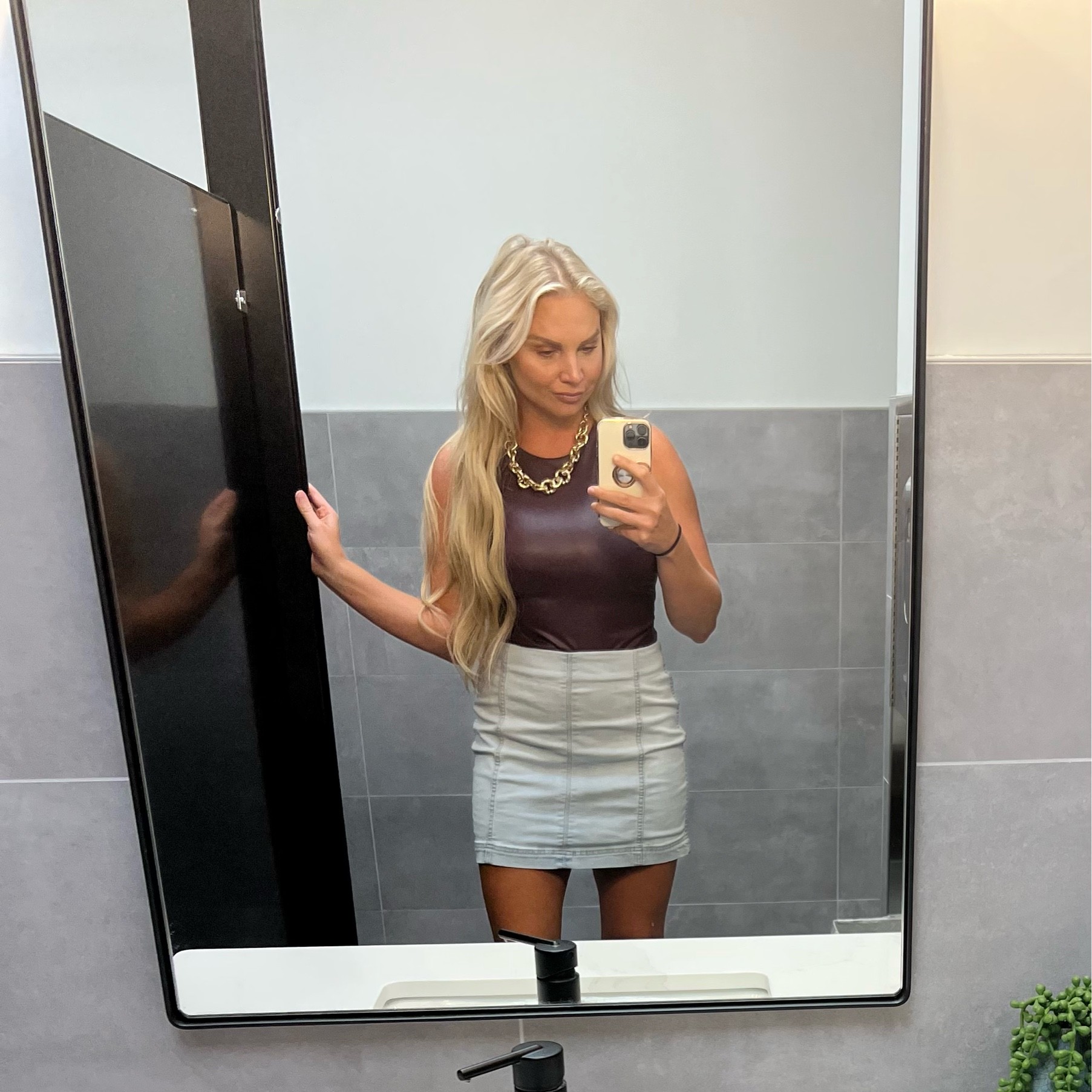 Express leather purple top.

#LTKworkwear #LTKstyletip