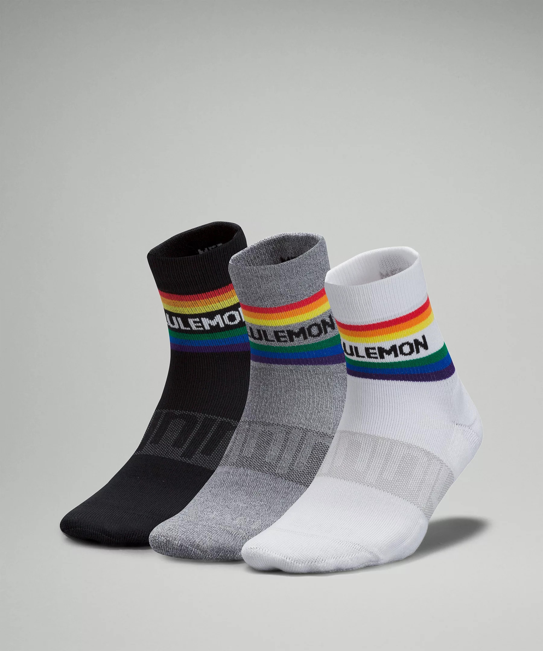 Women's Daily Stride Mid-Crew Sock 3 Pack Stripe | Lululemon (US)