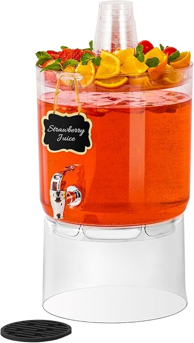2 Gallon Beverage Dispenser for Parties, BPA-Free Drink Dispenser with No Drip Spigot, Juice Disp... | Amazon (US)