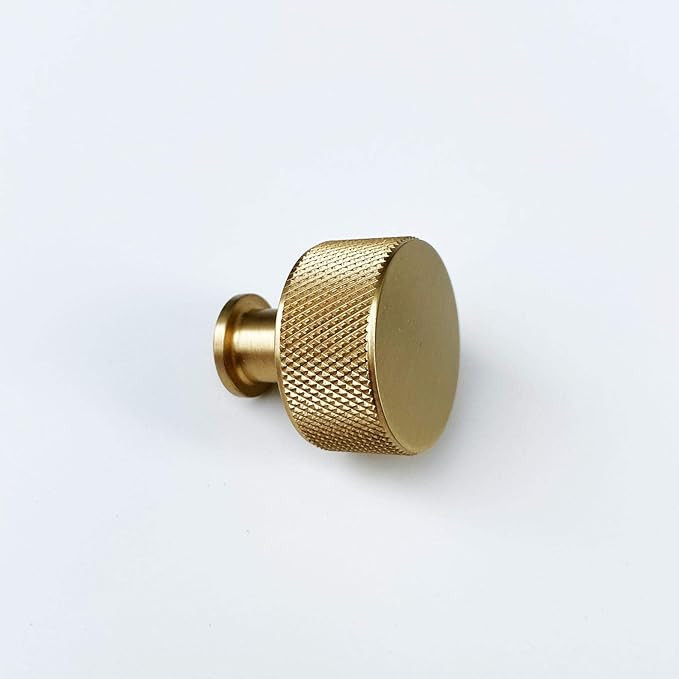 Knurled Texture Solid Brass Knurled Hardware Cabinet T-Bar Pull Handles - Round Bar Series - Brus... | Amazon (US)