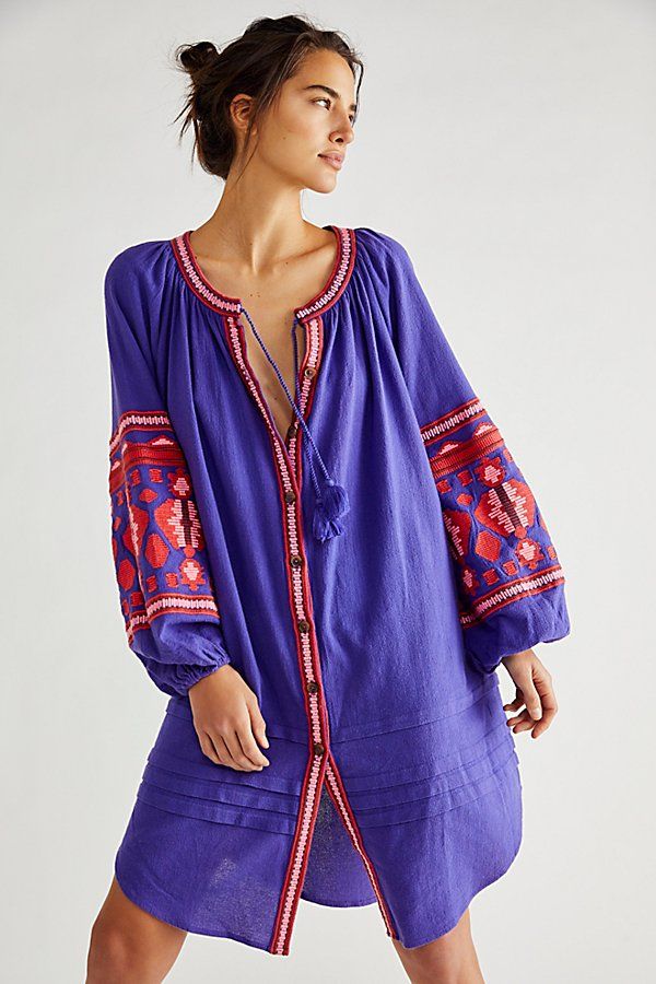 In the Clear Embroidered Maxi by Free People, Sparkling Violet Combo, S | Free People (Global - UK&FR Excluded)