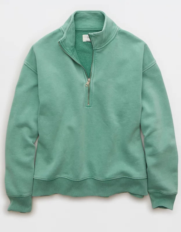 AE Everyday Luxe Quarter-Zip Sweatshirt | American Eagle Outfitters (US & CA)