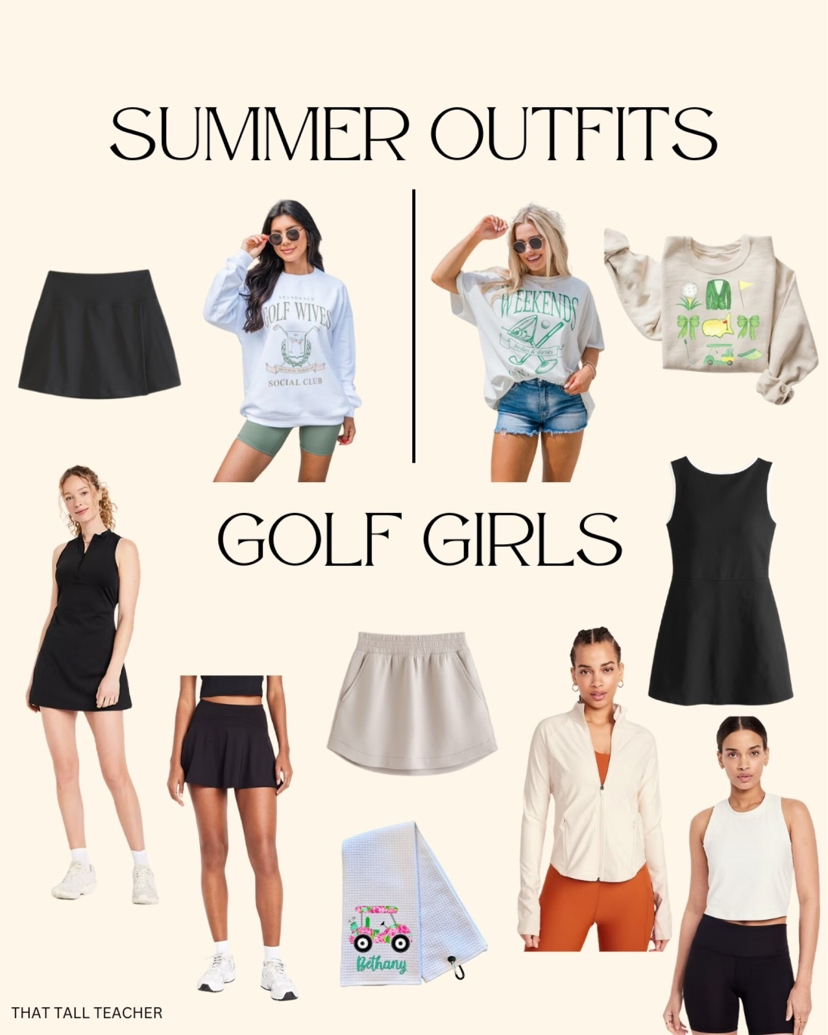 Summer outfits for the golf girlies ⛳️ whether you’re along for the ride and bevs, hitting the links yourself, or a golf widow these fits are the perfect golf look  

#LTKActive #LTKSeasonal #LTKSummerSales