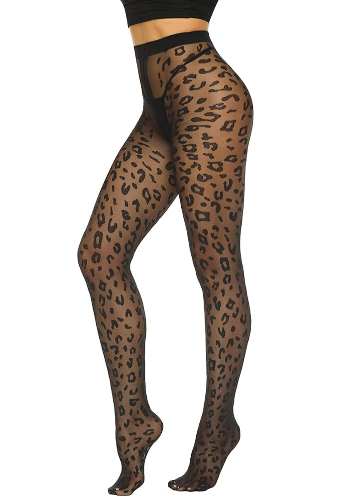MANZI Patterned Tights Sheer Pantyhose for Women 20 Denier Stockings | Amazon (US)