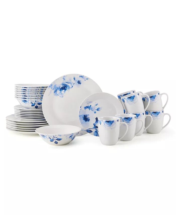 Fitz and Floyd Bloom 32 Piece Dinnerware Set, Service for 8 - Macy's | Macy's