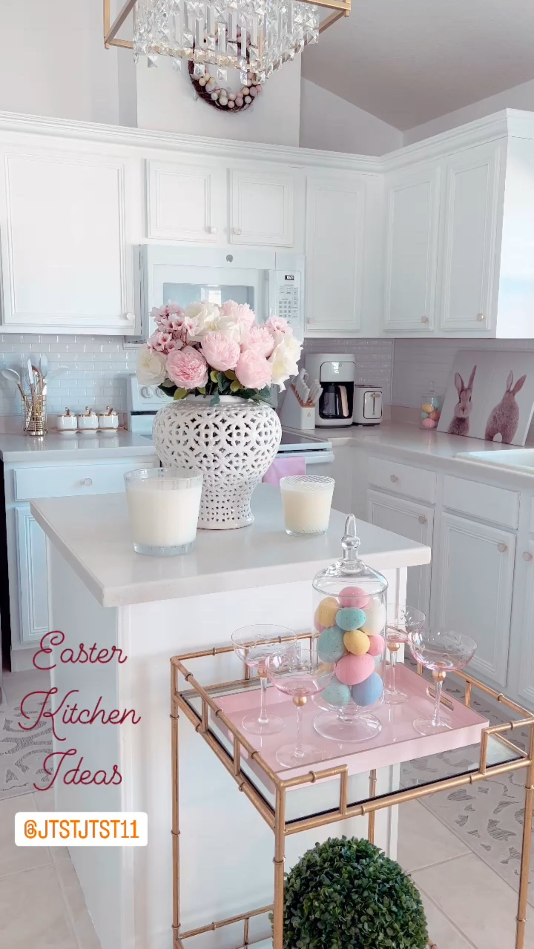 🐰EASTER & SPRING KITCHEN IDEAS: Simple and easy ways to add Easter decor to your kitchen without going overboard. 

💡I’ve elevated my kitchen by painting it white and switching out my light fixture with this modern crystal chandelier. It truly reflects every color. I love it!

🐣Also added some candles, pastel Easter eggs, a wreath and bunny paintings to freshen up my spot.

🏠Home Decor: @amazonhome
🕯️Candles: @nestfragrances

#springkitchen #springdecor #eastertable #springdecor #bunnydecor #earlyspring #easterdecorations #easterdecor #homedecor #modernhome #coastalhome #preppystyle #southernhome #southerncharm #southernliving #springdecorations #springstyle #spring #eastereggs #founditonamazon #amazonhome #nestcandles #nestnewyork #nestfragrances

#LTKSeasonal #LTKOver40 #LTKU #LTKfoodie #LTKHome #LTKgrwm #LTKootd #LTKValentine #LTKmomlife #LTKvlog #LTKstorytime 