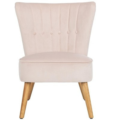 June Mid-Century Accent Chair - Blush Pink/Natural - Safavieh | Target