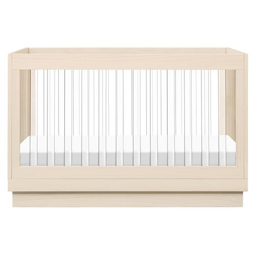 Babyletto Harlow Natural Pine Wood 3-in-1 Convertible Crib with Toddler Bed Kit | Kathy Kuo Home