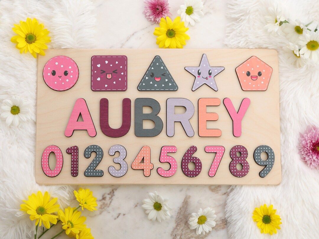 Personalized Name Puzzle | New Baby Gift | Wooden Toys | Baby Shower | Christmas Gifts for Kids |... | Etsy (US)