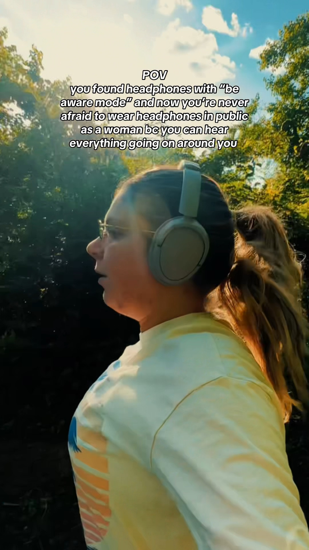 Wear headphones or earbuds in confidence. The be aware mode puts a microphone to the world around you. Even when I’m not listening to music, I love wearing these headphones to hear my surroundings amplified. High quality, super comfortable 💖🎧 

#LTKFindsUnder100 #LTKActive #LTKSaleAlert