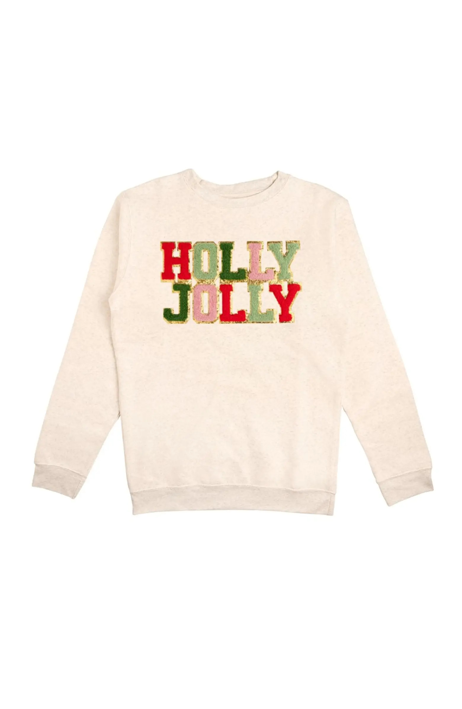 Holly Jolly Patch Christmas Adult Sweatshirt | Nordstrom