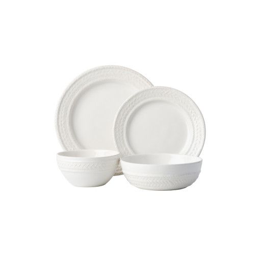 Juliska Le Panier Whitewash 4pc Place Setting (KH01/10, KH02/10, KH07/10, KH81/10) | Gracious Style