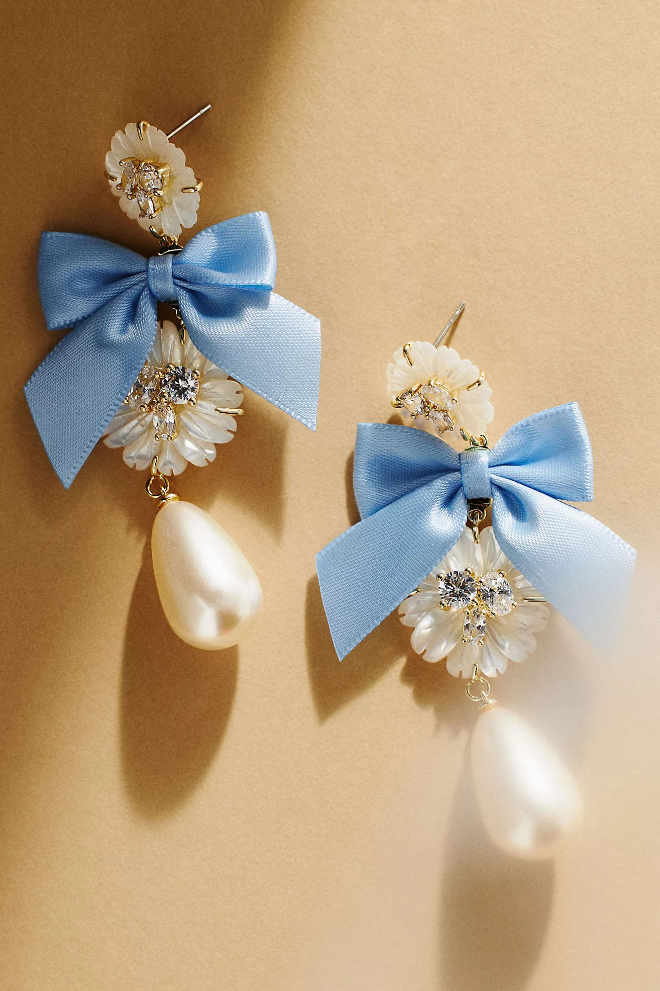 Nicola Bathie Mother of Pearl Bow Earrings | Anthropologie (US)