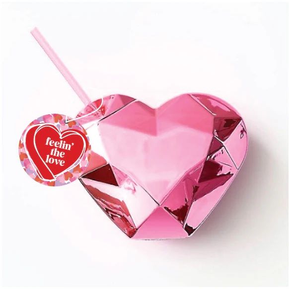 Large Pink Heart Tumbler | Ellie and Piper