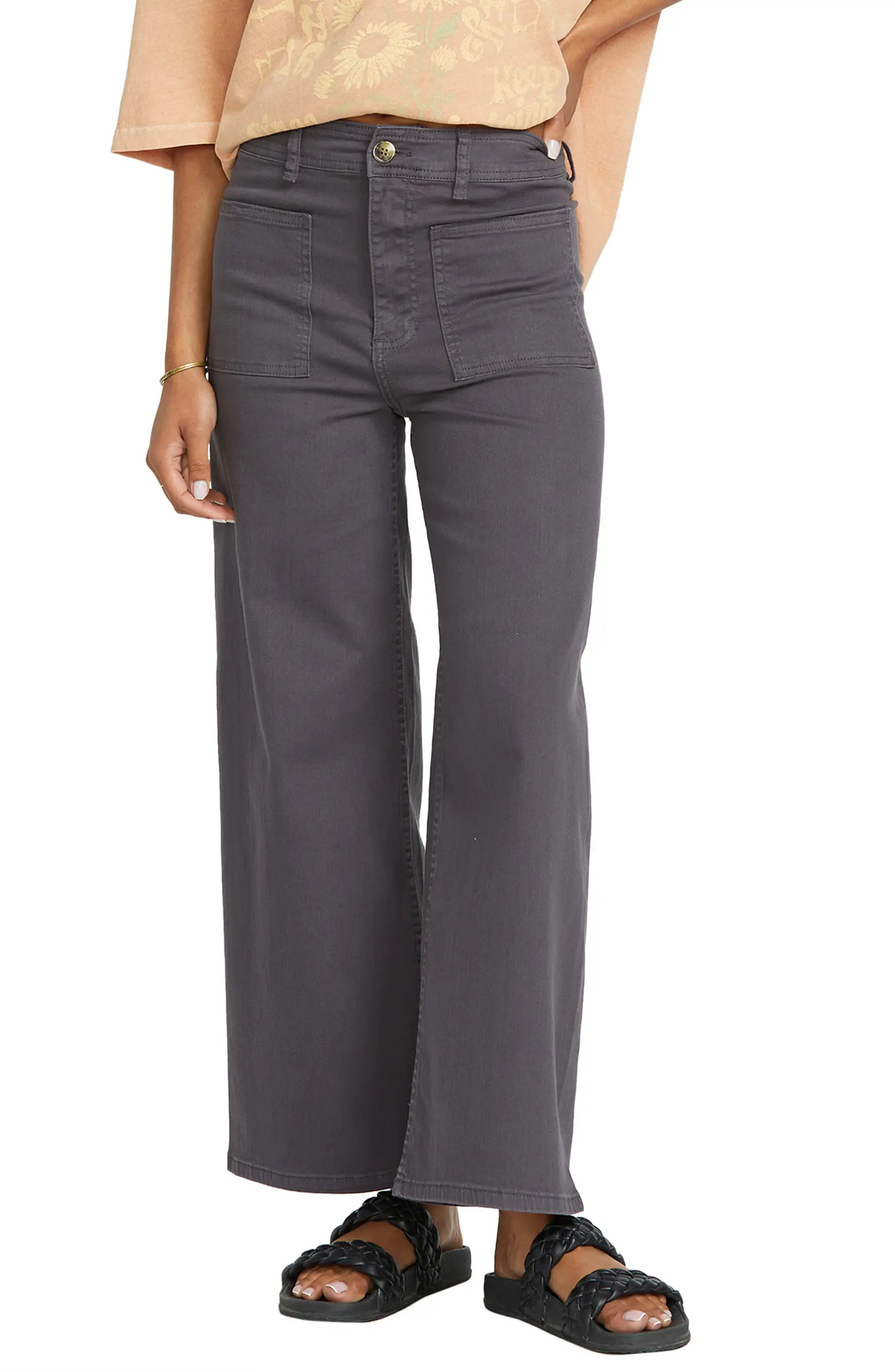 Free Spirit Stretch Cotton Crop Wide Leg Pants | Nordstrom