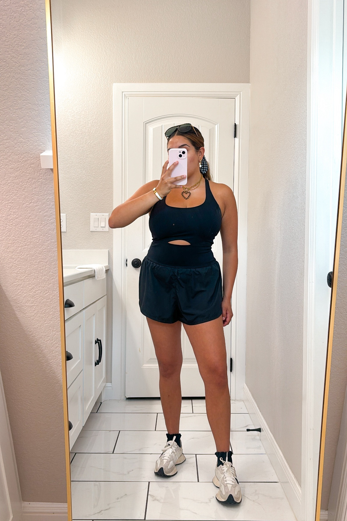 Workout Ootd 

Onesie | workout fit | new balance | Ruffle socks | 

#LTKStyleTip #LTKFitness #LTKU