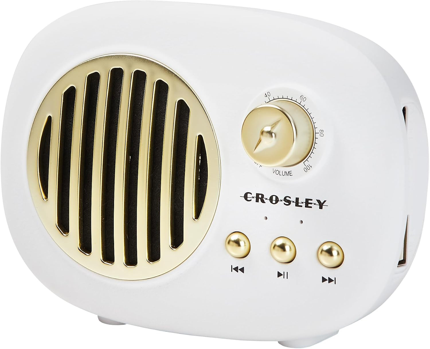 Crosley CR3044A-WH Piper Portable Bluetooth Speaker, White | Amazon (US)