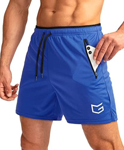 G Gradual Men's Running Shorts with Zipper Pockets Quick Dry Gym Athletic Workout 5" Shorts for M... | Amazon (US)