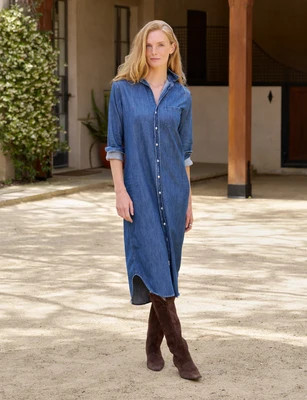 RORY Distressed Indigo Wash, Famous Denim Distressed Indigo Wash / S | Frank & Eileen