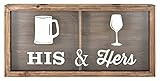 MCS Bar None His & Hers Wine Cork & Beer Cap Wall Art, 20"X10", Brown | Amazon (US)