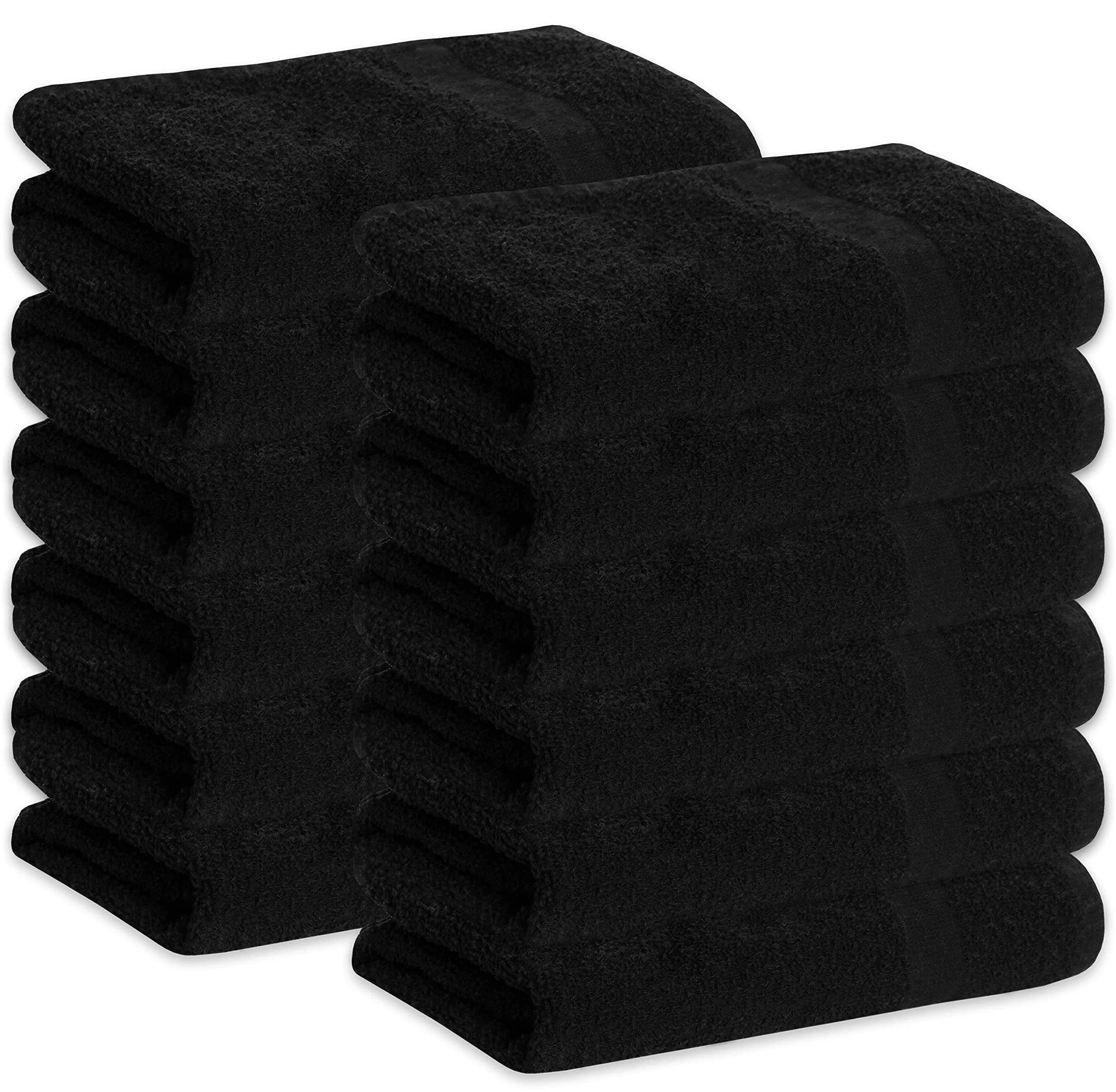 GREEN LIFESTYLE Black Microfiber Bleach Safe Towel Bulk Sets, Premium Spa Quality, Super Soft and... | Amazon (US)