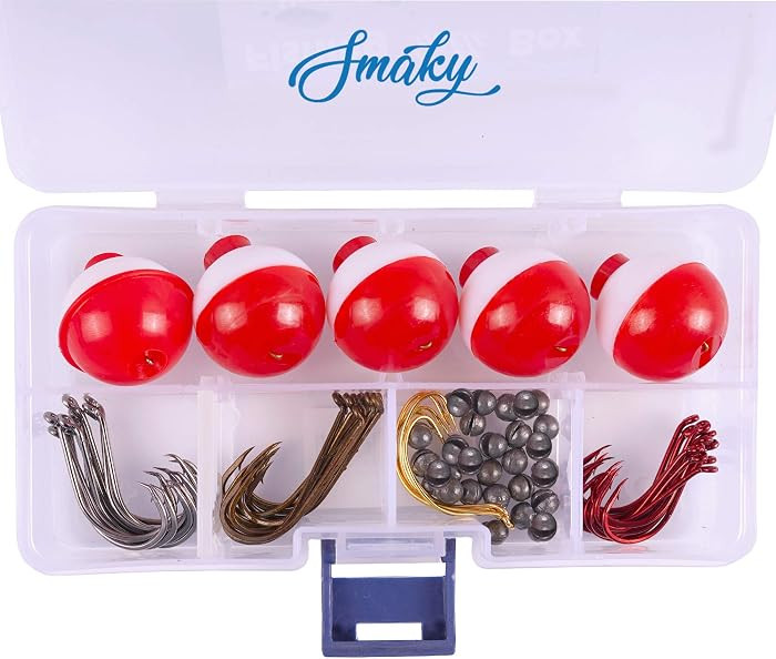 Smaky Fishing Hooks Bobbers - Tackle Kit, 80 Pcs | Amazon (US)