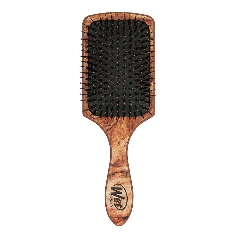Wet Brush® Argan Oil Infused Shine Enhancer Paddle Brush, Traditional Wood | Walmart (US)