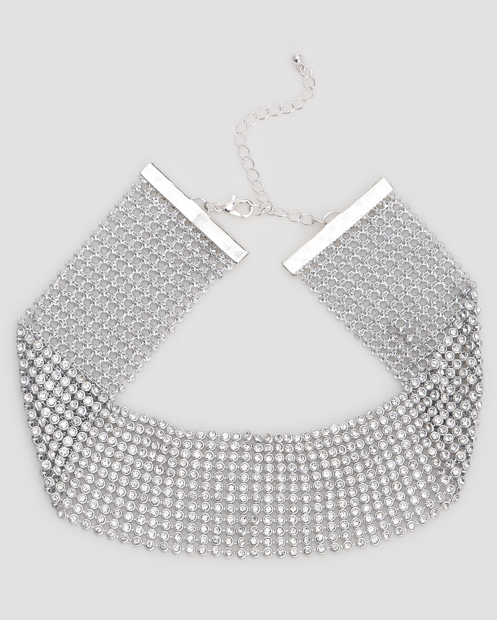 Gargantilha feminina choker com aplicação de strass prata | Accessori by Riachuelo | Riachuelo (BR)