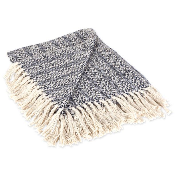 DII Rustic Farmhouse Cotton Diamond Patterned Blanket Throw with Fringe For Chair, Couch, Picnic,... | Walmart (US)