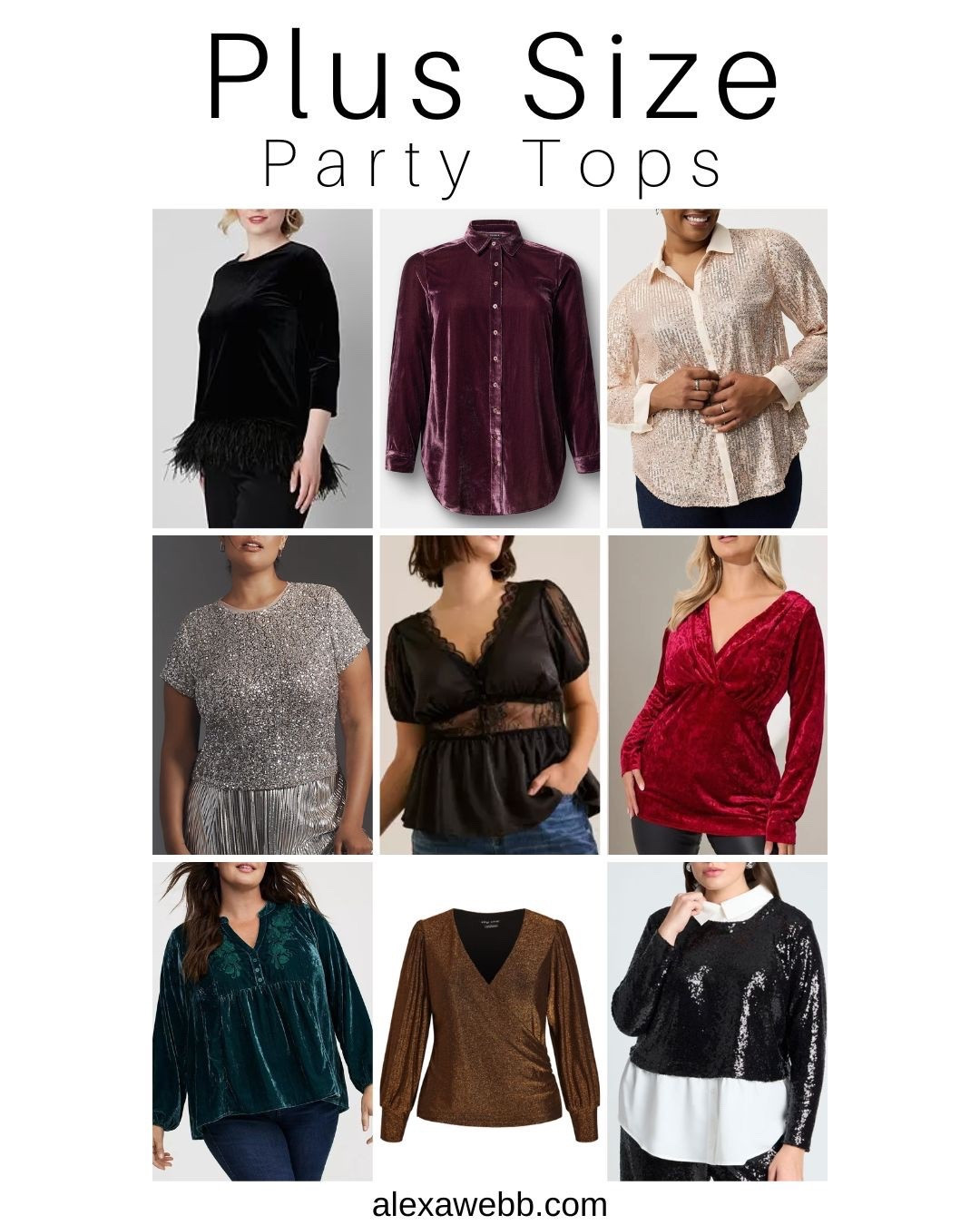 Plus size sequin and dressy tops {with sleeves} for parties. Alexa Webb #plussize

#LTKMidsize #LTKHoliday #LTKPlusSize