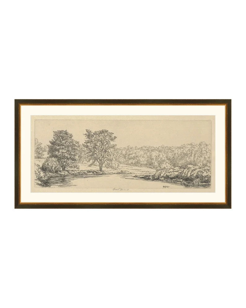 Forest Etching. Vintage Forest Drawing. Forest Landscape Print. Countryside Landscape Etching. Na... | Etsy (Global)