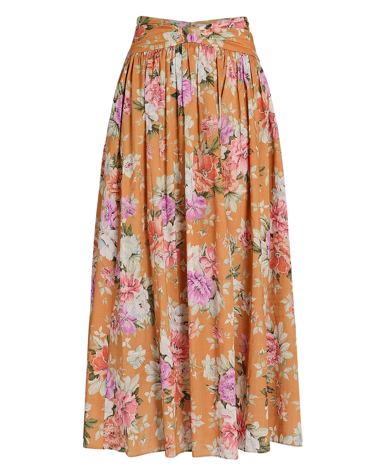 Pattie Floral Cotton Midi Skirt | INTERMIX