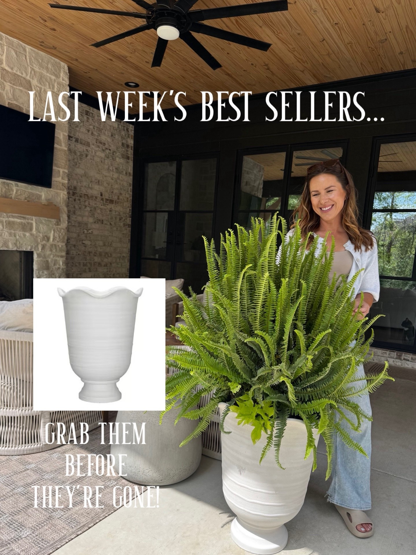 I love love these scalloped planters! Grab them before they’re gone y’all! 

#LTKSeasonal