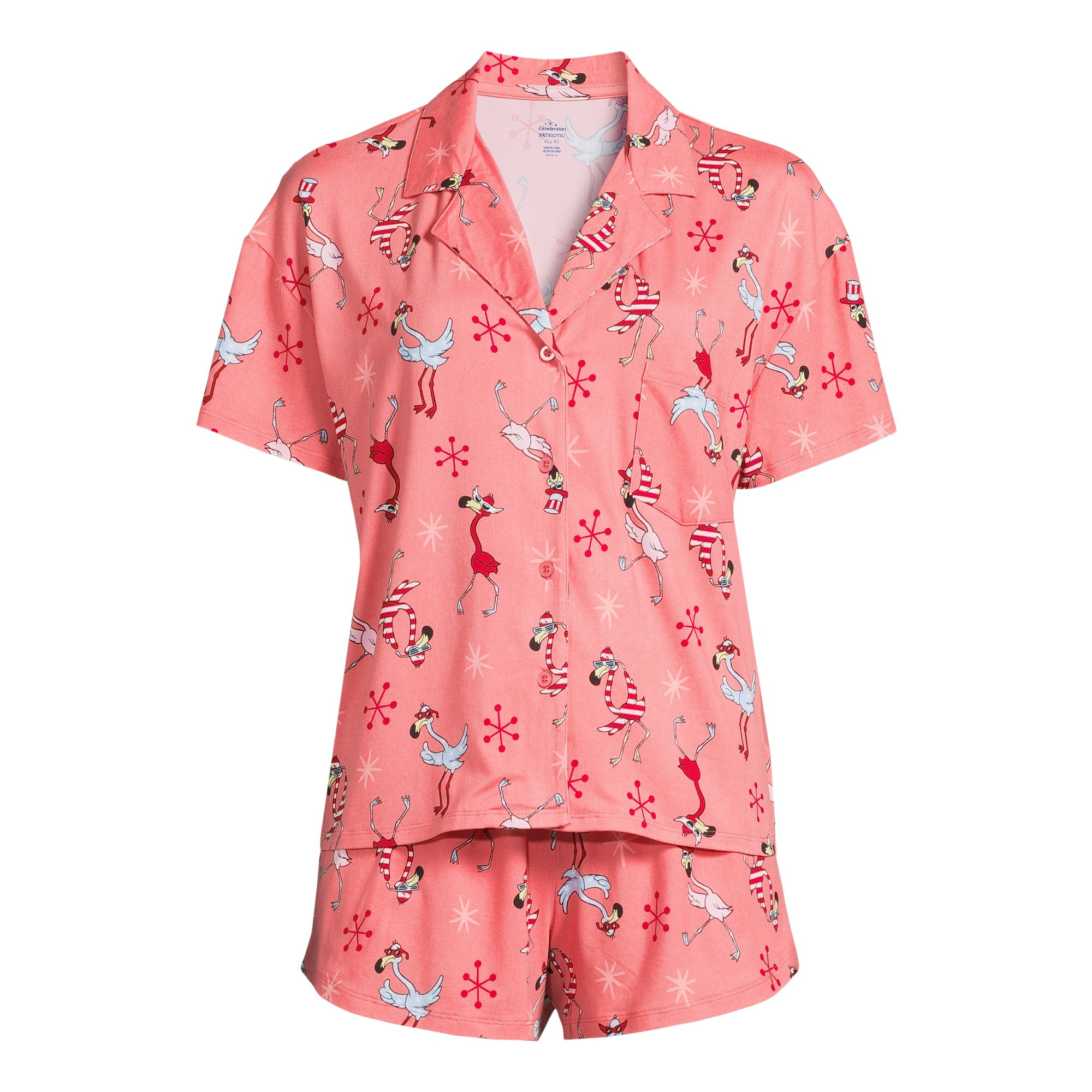 4th of July Women’s Shorty Pajama Set by Way to Celebrate, 2-Piece, Sizes XS to 3X | Walmart (US)