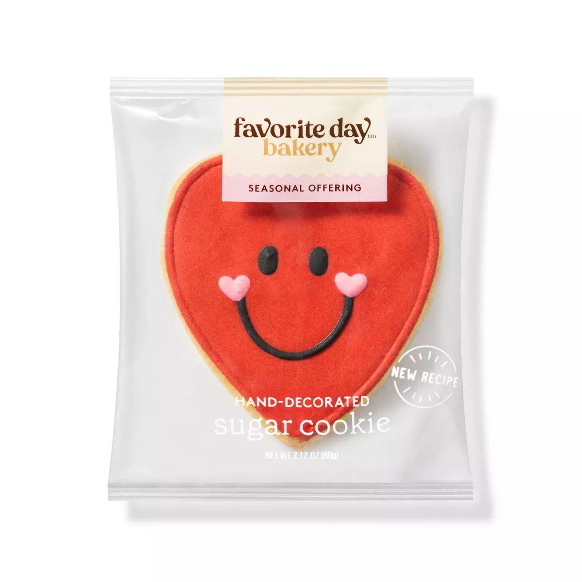 Smiley Heart Cheeks Decorated Cookie - 2.12oz - Favorite Day™ | Target