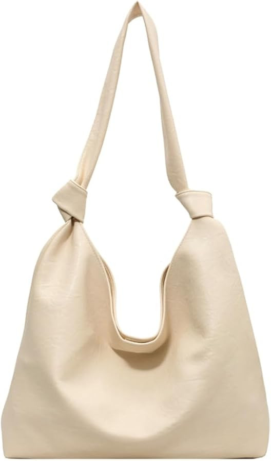 Vintage Shoulder Bag Women Shiny PU Leather Tote Bag Satchel Chic Hobo Handbag Purse Large Capaci... | Amazon (US)