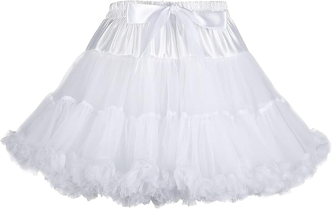 Women’s Petticoat Skirts Tulle Underskirts Chiffon Half Slips Fluffy Ballet Dress | Amazon (US)