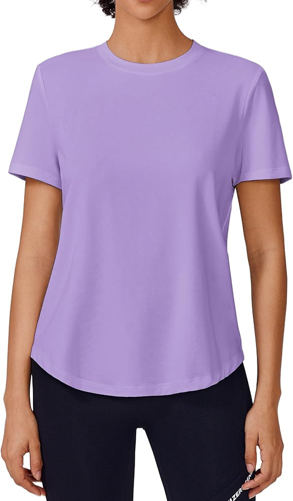 PINSPARK Soft Workout Tops for Women Short Sleeve UV Protection Shirt Quick Dry Athletic Hiking T... | Amazon (US)