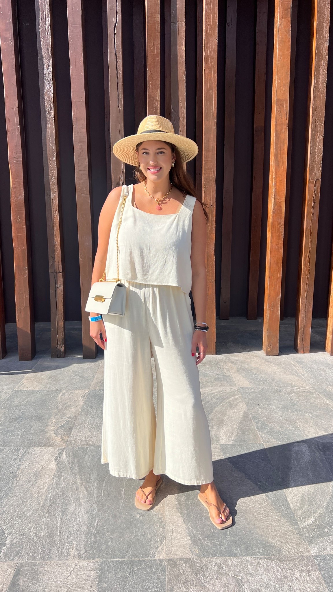 Easy, breezy, and so good for vacation days 🤍 This lightweight linen set is one of those outfits you can throw on and instantly feel put together. Flowy, comfy, and perfect for warm weather—just add sandals and a straw hat and you’re set.

Keywords:
linen set, white linen outfit, vacation outfit, resort wear, summer outfit, wide leg pants, linen pants outfit, matching set, neutral summer outfit, travel outfit, beach vacation style, effortless summer look, women’s vacation outfit

#LTKdayinmylife #LTKTall #LTKootd