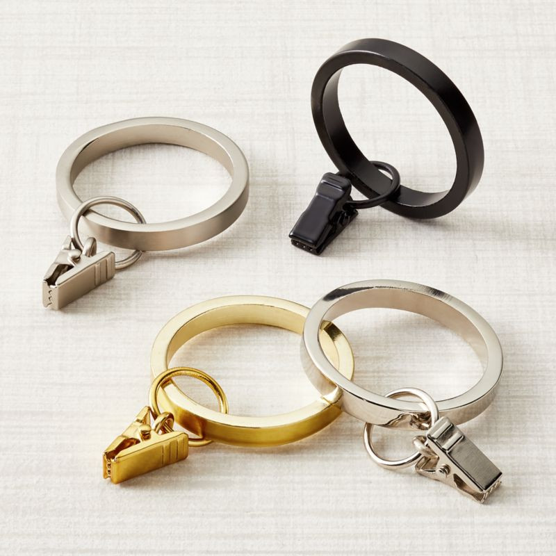 CB Curtain Rings, Set of 7 | Crate and Barrel | Crate & Barrel