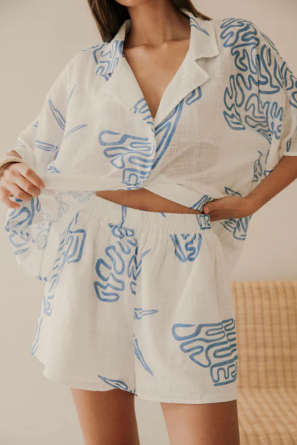 Seona Shorts - Evoke Blue | Sabo Skirt US