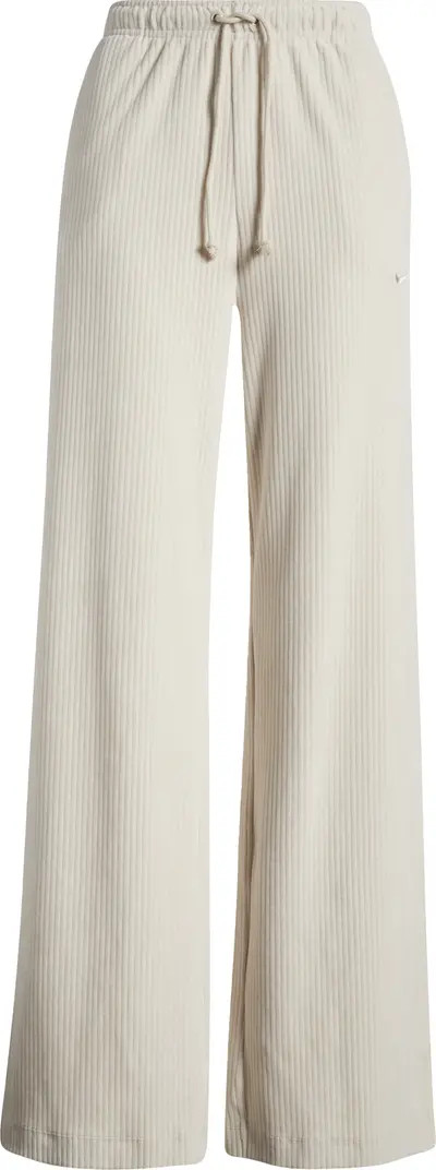Sportswear Velour High Waist Wide Leg Pants | Nordstrom