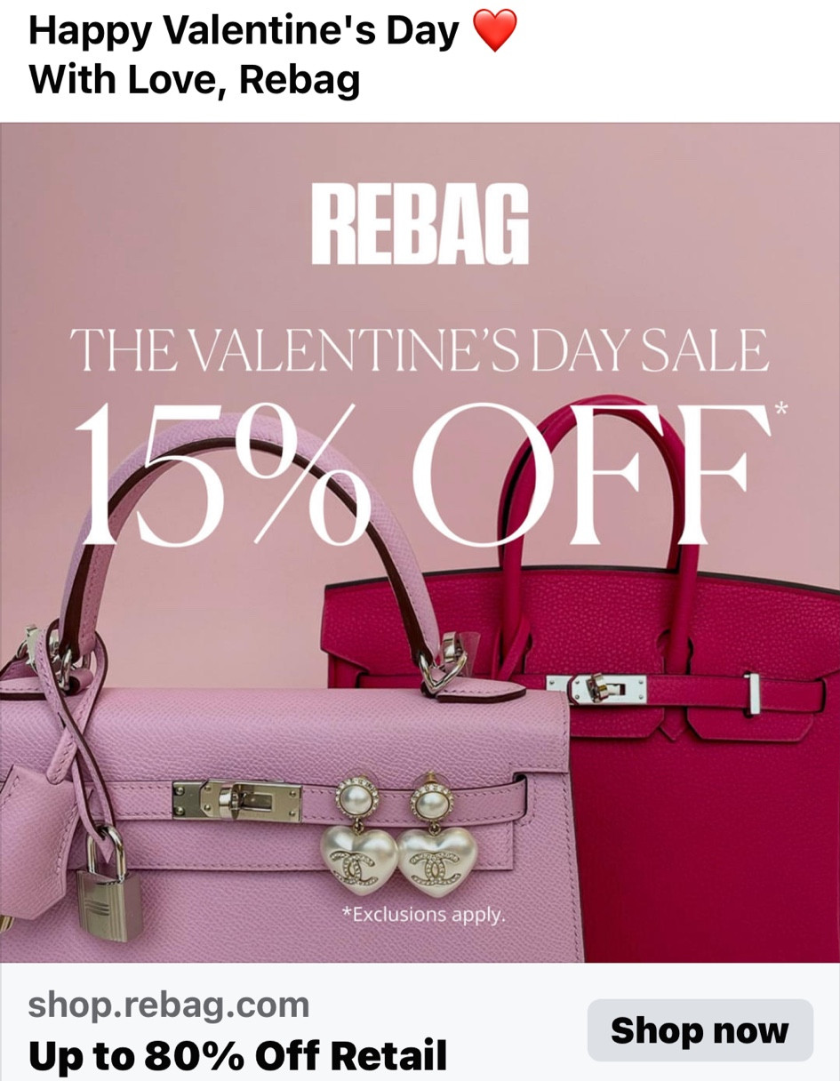 Rebag has vetted bags with all the details you need. This valentines buy a slightly used pink or red Chanel, Valentino, Chloe, or Gucci bag  

#LTKGiftGuide #LTKMostLoved #LTKSpringSale