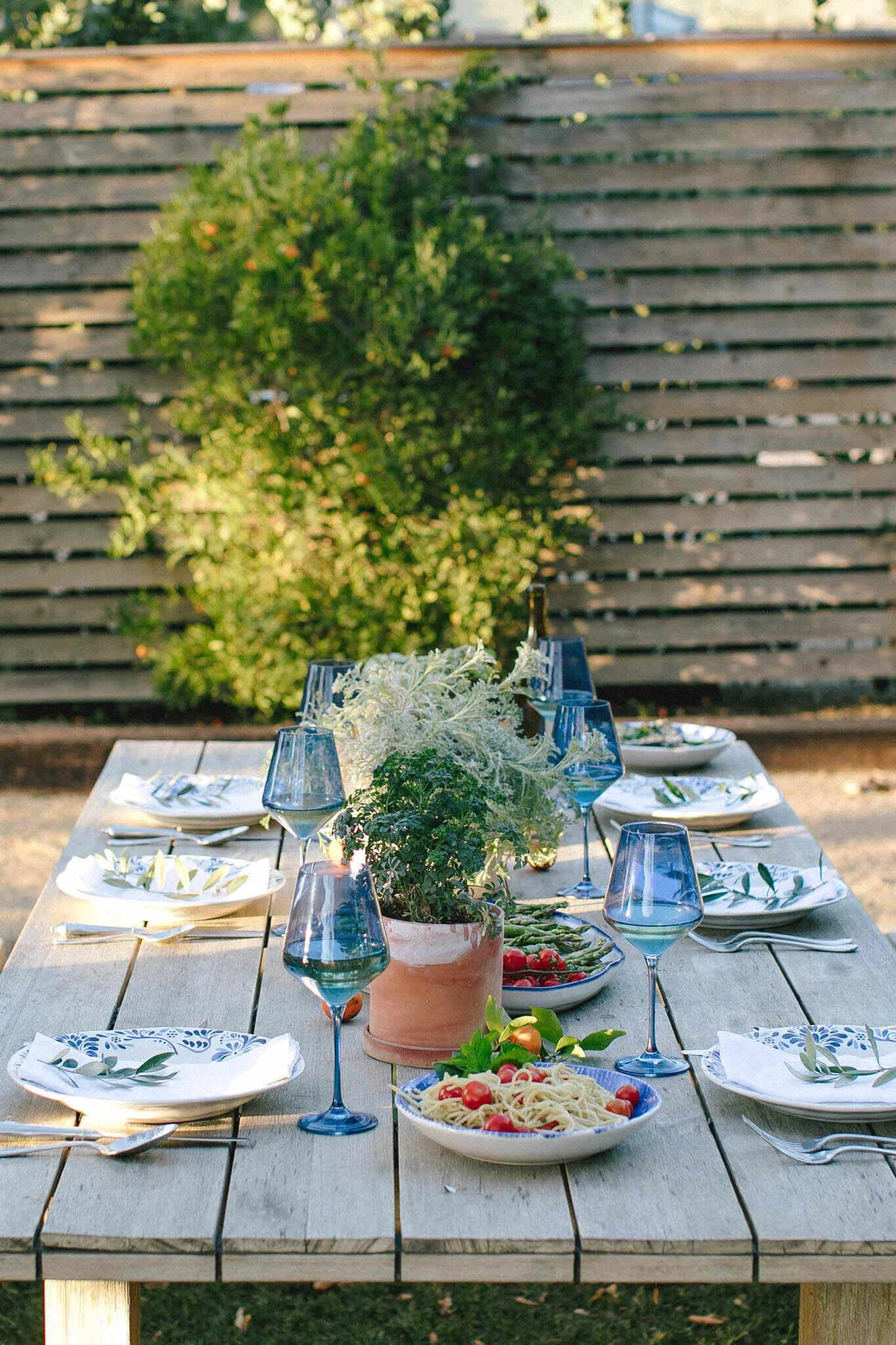 Cobalt Blue Stemmed Wine Glasses (Set of 6) | Tuckernuck (US)