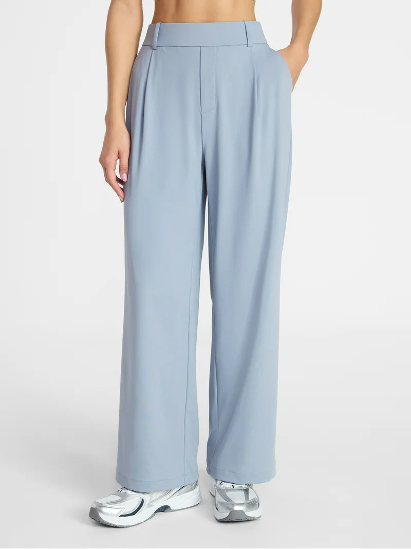 Avia Women's and Women's Plus Pleated Interlock Pant, Sizes XS-4X | Walmart (US)