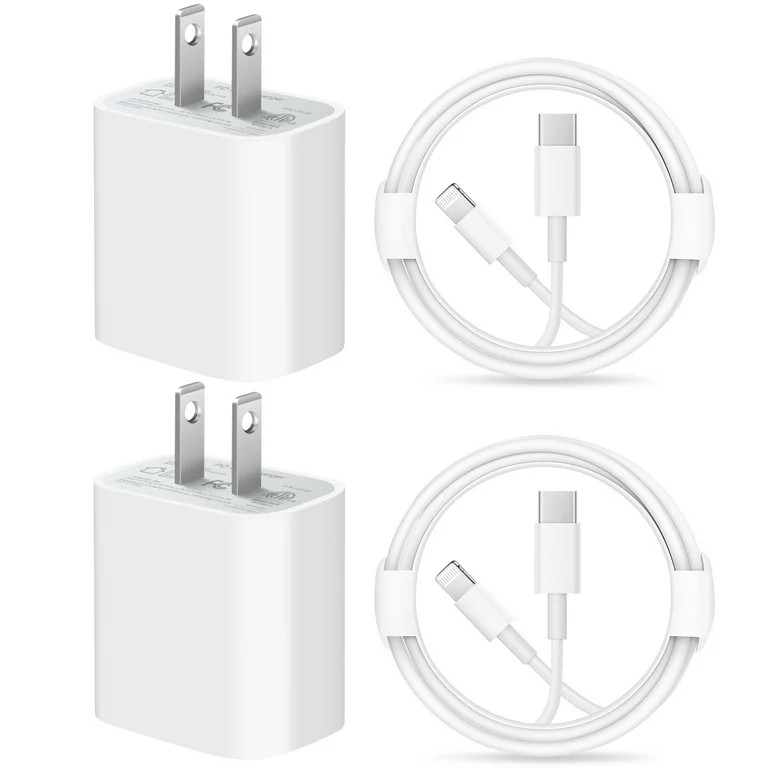 iPhone 11 12 13 Super Fast Charger-Apple MFi Certified-High Speed iPhone Charger-2-Pack 20W PD US... | Walmart (US)